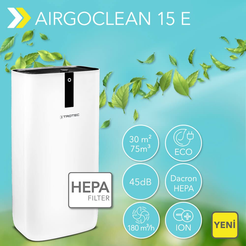 Yeni Özel Tasarım AirgoClean 15 E – Sağlıklı Temiz Hava