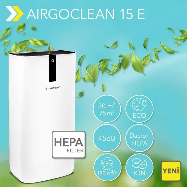 Yeni Özel Tasarım AirgoClean 15 E – Sağlıklı Temiz Hava